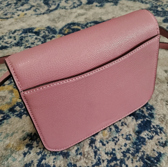 Coach Leather Crossbody Mini Brynn Handbag In Gold & True Pink - Picture 10 of 16